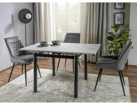 Zestaw 4 krzeseł Agat Velvet ciemny szary