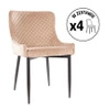 Zestaw 4 krzeseł Colin B Velvet beżowy