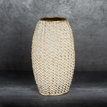 WAZON DEKORACYJNY MOLI 16 X 12 X 27 CM ZŁOTY