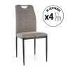 Zestaw 4 krzeseł Rip Brego beżowy