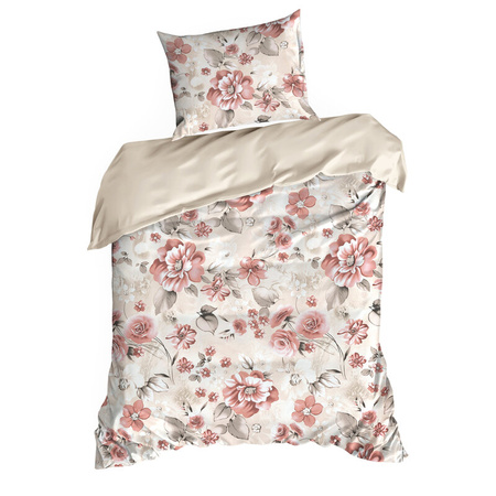 KOMPLET POŚCIELI SATYNOWEJ SPRING 42 220 X 200 CM PUDROWY RÓŻ
