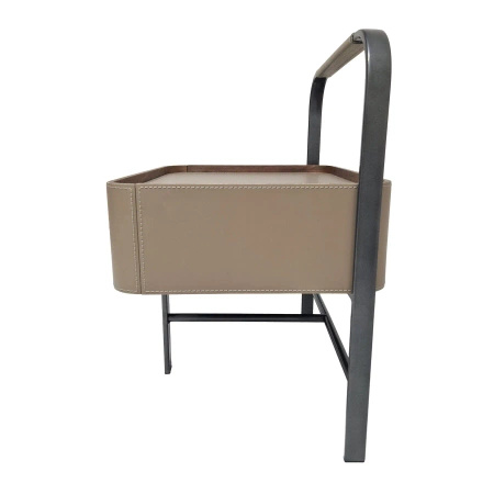 Szafka nocna Vito skóra naturalna fango 50x40x60cm