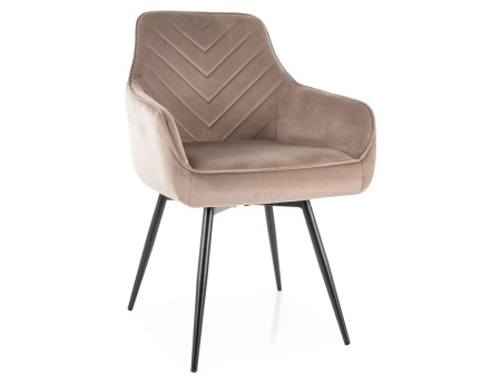 Zestaw 2 krzeseł Servio Velvet ciemny beżowy