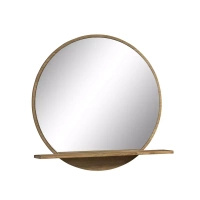 Lustro okrągłe Monaco 84 cm z półką i oświetleniem LED