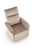 CROCUS fotel wypoczynkowy z funkcją elektrycznego rozkładania, beżowy (1p=1szt)