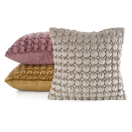 POSZEWKA VELVET 193 45 X 45 CM BEŻOWY