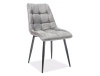 Zestaw 4 krzeseł Chic Velvet szary
