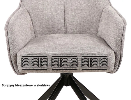 Zestaw 2 krzeseł Notti Brego beżowy (sprężyny kieszeniowe)