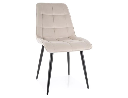 Zestaw 4 krzeseł Chic Velvet jasny beżowy