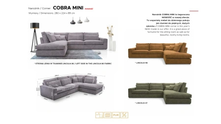 Narożnik COBRA MINI 280x224 cm