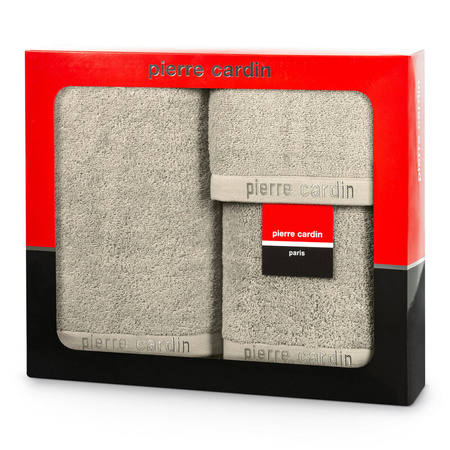 KOMPLET RĘCZNIKÓW 3 SZT EVI 40 X 34 X 9 CM JASNOBEŻOWY