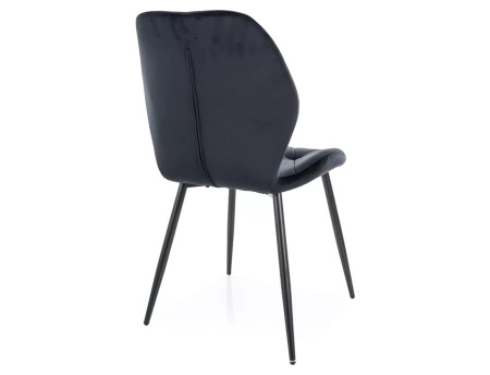 Zestaw 4 krzeseł Rick Velvet czarny