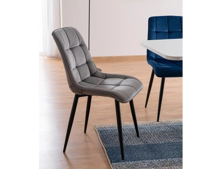 Zestaw 4 krzeseł Chic Velvet szary