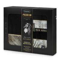 KOMPLET RĘCZNIKÓW EVA17 46 X 36 X 7 CM CZARNY