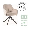 Zestaw 2 krzeseł Notti Brego beżowy (sprężyny kieszeniowe)