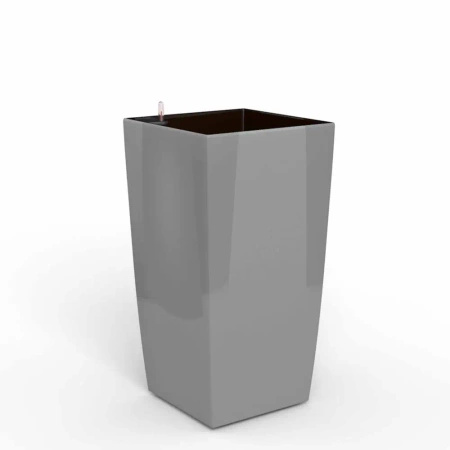 Cube reprezentacyjna donica w kolorze szarym z wkładem nawadniającym 39x39x76
