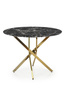 RAYMOND 2 stół, blat - czarny marmur, nogi - złoty (2p=1szt)