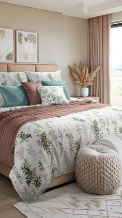 KOMPLET POŚCIELI BAWEŁNIANEJ VANESS 220 X 200 CM BIAŁY