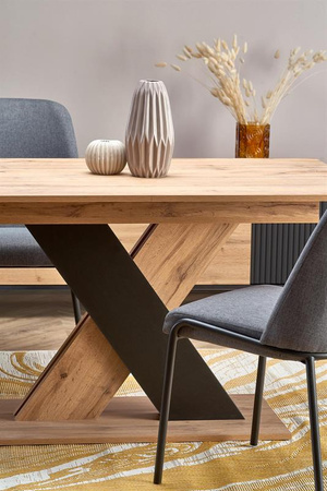 XARELTO stół rozkładany dąb wotan - czarny (2p=1szt)