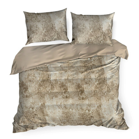 KOMPLET POŚCIELI SATYNOWEJ SPRING 77 140 X 200 CM JASNOBRĄZOWY