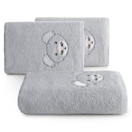 RĘCZNIK DZIECIĘCY BABY71 70 X 140 CM SREBRNY