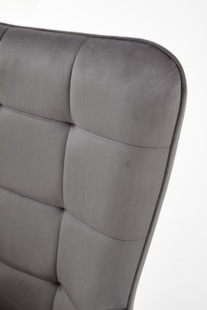 CASTEL fotel wypoczynkowy czarny / jasny popiel