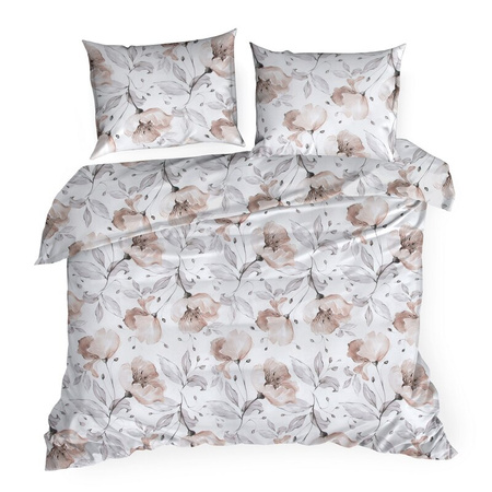 KOMPLET POŚCIELI BAWEŁNIANEJ NICKY 220 X 200 CM BIAŁY