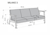 MILANO 3S sofa - beżowy tap. Castel 15 (1p=1szt)