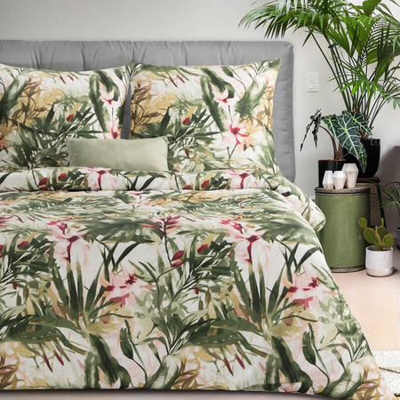 KOMPLET POŚCIELI SATYNOWEJ SPRING 43 220 X 200 CM ZIELONY