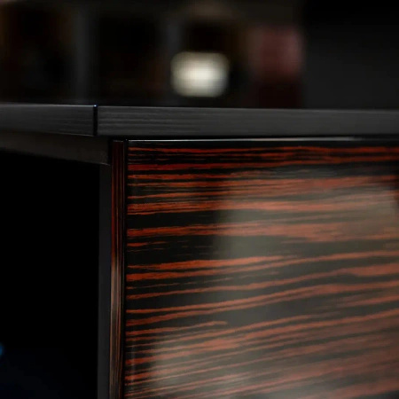 Biurko w ksztalcie litery U 280x181x74 cm czarny heban Aristo