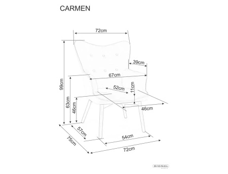 Fotel Carmen Raven