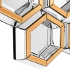 Lustro Rimini 100/103cm złożone z wielu złoto-lustrzanych elementów w kształcie plastrów miodu oryginalne
