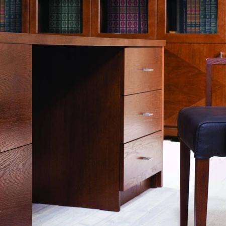 Kontener do biurka 54x587x70 cm bez intarsji dąb kasztanowy CUBE