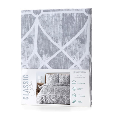 KOMPLET POŚCIELI SATYNOWEJ SPRING 55 160 X 200 CM SZARY