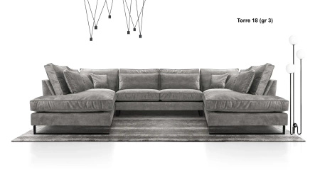 Narożnik CORBLACK U MINI 373x224 cm