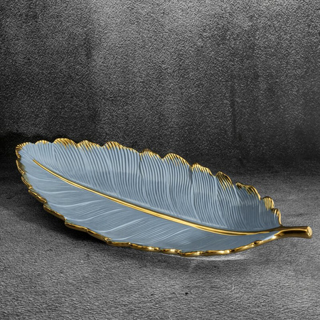 PATERA DEKORACYJNA HIRAL 53 X 23 X 7 CM NIEBIESKI