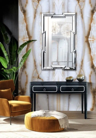 Lustro prostokątne Lante 80/120cm w misternej ramie z oryginalnymi wcięciami