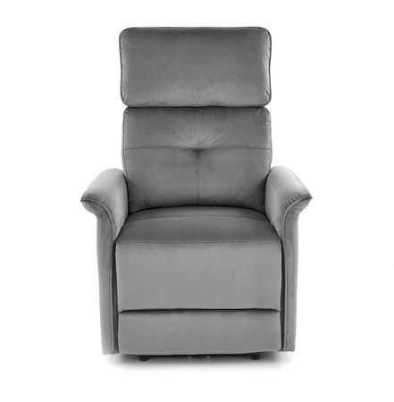 SEMIR fotel z funkcja elektrycznego rozkładania / gniazdo USB, popielaty (2p=1szt)