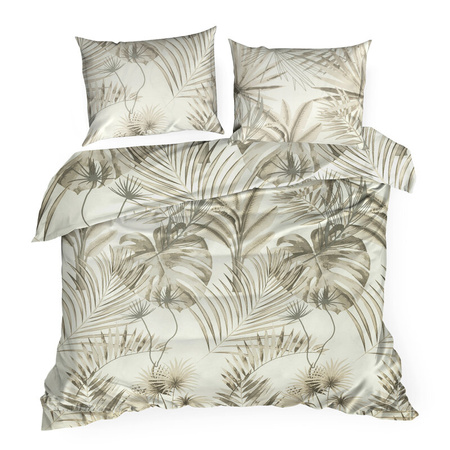 KOMPLET POŚCIELI BAWEŁNIANEJ NINA 160 X 200 CM BEŻOWY