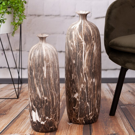 WAZON DEKORACYJNY MARIKA (02) O 13 X 52 CM BRĄZOWY