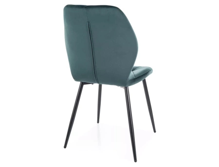 Zestaw 4 krzeseł Rick Velvet zielony