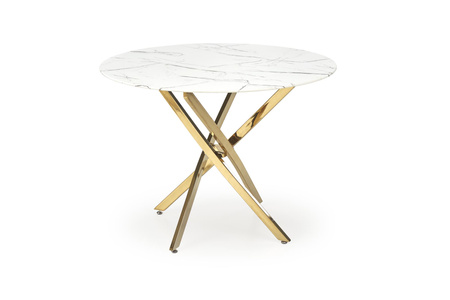 RAYMOND 2 stół, blat - biały marmur, nogi - złoty (2p=1szt)