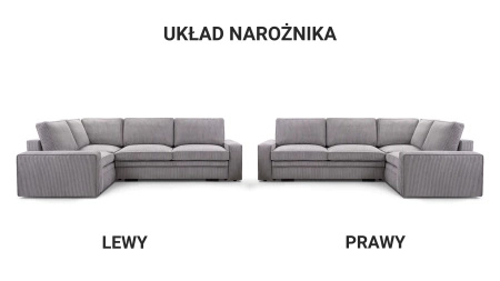 Narożnik TOLEDO 296x196 cm z funkcją spania