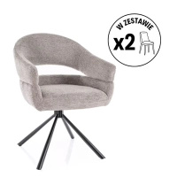 Zestaw 2 krzeseł Borgo Raven szary