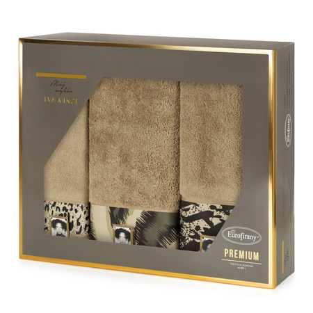 KOMPLET RĘCZNIKÓW EVA 24 46 X 36 X 7 CM BEŻOWY