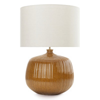 LAMPA DEKORACYJNA BENTI (02) O 50 X 70 CM JASNOBRĄZOWY