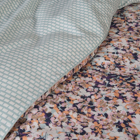 KOMPLET POŚCIELI ESPRIT 05 160 X 200 CM FIOLETOWY