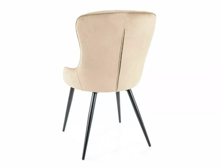 Zestaw 4 krzeseł Lotus Velvet beżowy