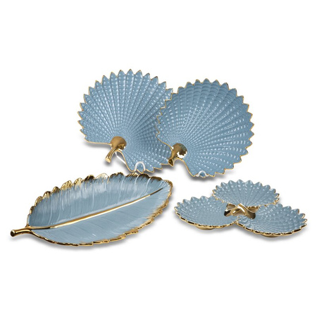 PATERA DEKORACYJNA HIRAL 53 X 23 X 7 CM NIEBIESKI