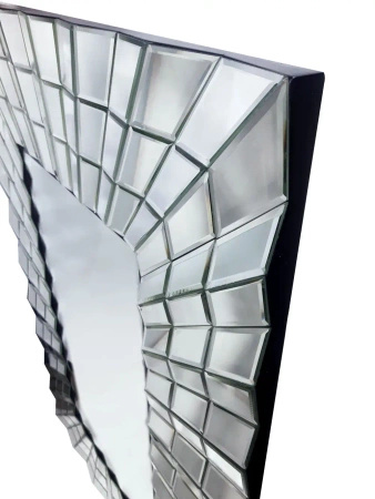 Lustro prostokątne Galante 80/120cm w stylu glamour w dekoracyjnej trójwymiarowej ramie